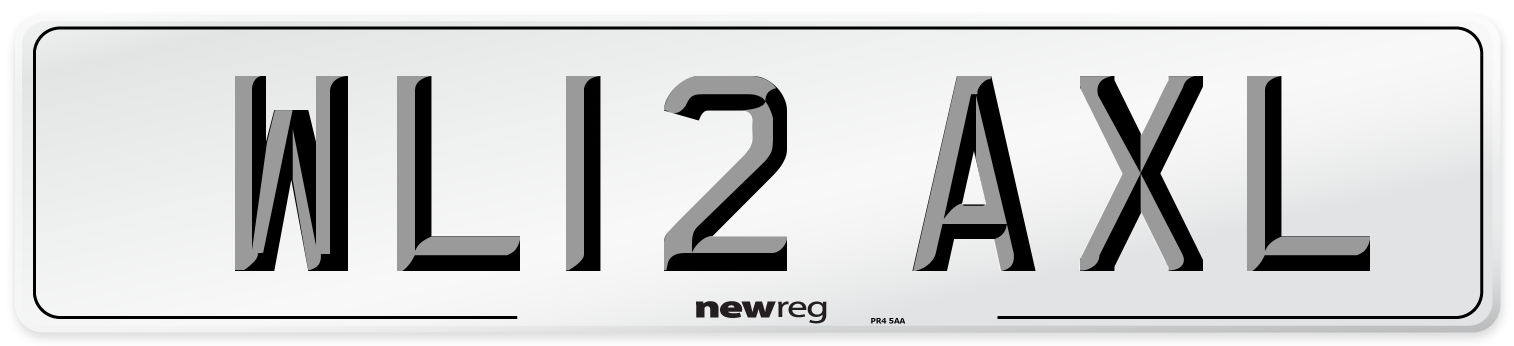 WL12 AXL Number Plate from New Reg